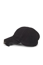 Balenciaga Piercing Cap in Washed Black & Rust, view 4, click to view large image.