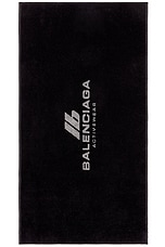 Balenciaga Gym Towel in Black & Grey, view 1, click to view large image.