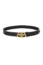 Balenciaga BB Large Belt in Black, view 1, click to view large image.