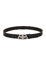 Balenciaga BB Large Belt in Black, view 1, click to view large image.