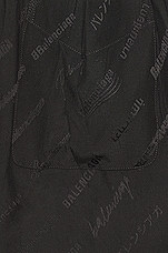 Balenciaga Pyjama Shorts in Black, view 3, click to view large image.