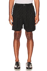 Balenciaga Pyjama Shorts in Black, view 4, click to view large image.