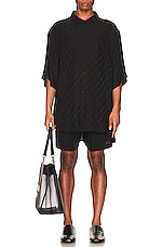 Balenciaga Pyjama Shorts in Black, view 5, click to view large image.