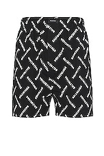 Balenciaga Pyjama Short in Black & White, view 1, click to view large image.