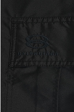 Balenciaga Swim Cargo Shorts in Black, view 4, click to view large image.