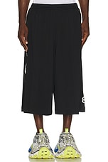 Balenciaga Baggy Shorts in Black, view 4, click to view large image.