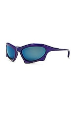 Balenciaga Bat Sunglasses in Blue, view 2, click to view large image.
