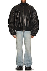 Balenciaga Flared Denim Jean in Light Indigo & Madder, view 5, click to view large image.