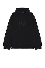 Balenciaga Wide Fit Hoodie in Black, view 1, click to view large image.