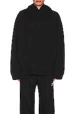 Balenciaga Wide Fit Hoodie in Black, view 4, click to view large image.
