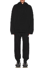 Balenciaga Wide Fit Hoodie in Black, view 5, click to view large image.