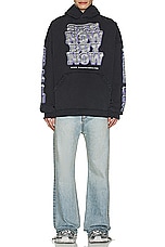 Balenciaga Large Fit Hoodie in Faded Black, view 4, click to view large image.