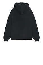 Balenciaga Scarf Zip-Up Hoodie in Deep Blue & Black, view 2, click to view large image.