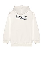 Balenciaga Medium Fit Hoodie in Dirty White, view 1, click to view large image.