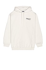 Balenciaga Medium Fit Hoodie in Dirty White, view 2, click to view large image.