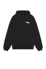Balenciaga Large Fit Hoodie in Black & White, view 1, click to view large image.