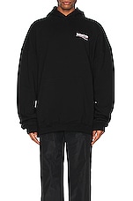 Balenciaga Large Fit Hoodie in Black & White, view 4, click to view large image.