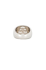 Balenciaga BB Signet Ring in Silver, view 3, click to view large image.