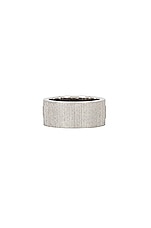 Balenciaga Force Stripe Ring in Shiny Silver, view 3, click to view large image.