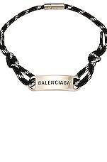 Balenciaga Plate Choker in Silver, view 2, click to view large image.