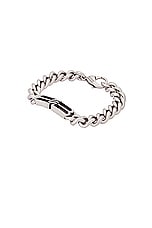 Balenciaga Bb Icon Gourmet Bracelet in Antique Silver, view 1, click to view large image.
