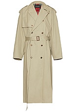 Balenciaga Trench Coat in Military Beige, view 1, click to view large image.
