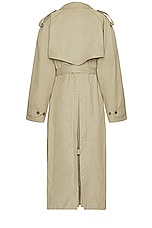 Balenciaga Trench Coat in Military Beige, view 2, click to view large image.