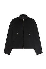 Balenciaga Zip Up Jacket in Black, view 1, click to view large image.