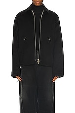 Balenciaga Zip Up Jacket in Black, view 3, click to view large image.
