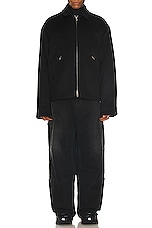 Balenciaga Zip Up Jacket in Black, view 4, click to view large image.
