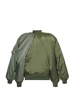 Balenciaga Double Sleeve Bomber in Military Khaki, view 2, click to view large image.