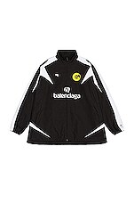 Balenciaga Soccer Zip Up Jacket in Black | FWRD