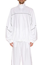 Balenciaga Tracksuit Jacket in White, view 3, click to view large image.