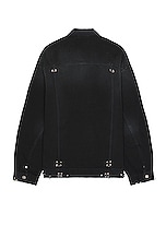 Balenciaga Pierced Jacket in Sunbleached Black, view 2, click to view large image.