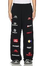 Balenciaga Baggy Sweatpants in Black, view 4, click to view large image.