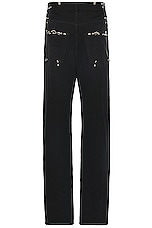 Balenciaga Pierced Baggy Pant in Sunbleached Black, view 2, click to view large image.