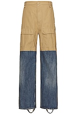 Balenciaga Patched Cargo Pant in Beige, view 1, click to view large image.