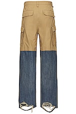 Balenciaga Patched Cargo Pant in Beige, view 2, click to view large image.