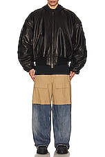 Balenciaga Patched Cargo Pant in Beige, view 7, click to view large image.