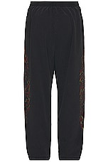 Balenciaga Baggy Sweatpant in Faded Black & Red, view 2, click to view large image.