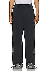 Balenciaga Baggy Sweatpant in Faded Black & Red, view 4, click to view large image.
