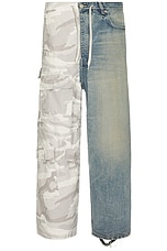 Balenciaga Hybrid Baggy Pants in Outback Blue, view 1, click to view large image.