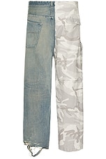 Balenciaga Hybrid Baggy Pants in Outback Blue, view 2, click to view large image.