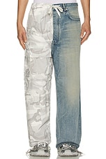 Balenciaga Hybrid Baggy Pants in Outback Blue, view 4, click to view large image.