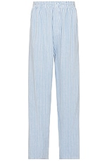 Balenciaga Large Pyjama Pants in Blue & Navy, view 1, click to view large image.