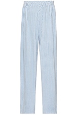 Balenciaga Large Pyjama Pants in Blue & Navy, view 2, click to view large image.