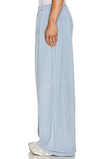 Balenciaga Large Pyjama Pants in Blue & Navy, view 4, click to view large image.