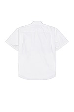 Balenciaga S/s Large Fit Shirt in White & Black, view 2, click to view large image.