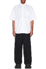 Balenciaga S/s Large Fit Shirt in White & Black, view 5, click to view large image.