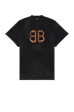 Balenciaga Crypto Oversized T-shirt in Washed Black | FWRD